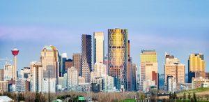 A view of the downtown area of Calgary, Alberta.