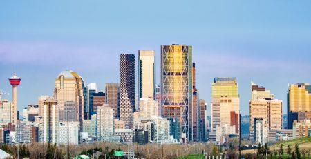 A view of the downtown area of Calgary, Alberta.