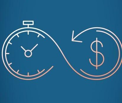 Graphical representation of relation between time and money