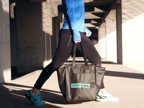 Girl carrying Fit Kitchen bag