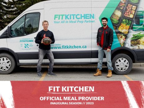 Fit Kitchen delivery van announcing official meal provider for CEBL