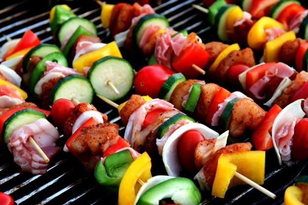Food being grilled